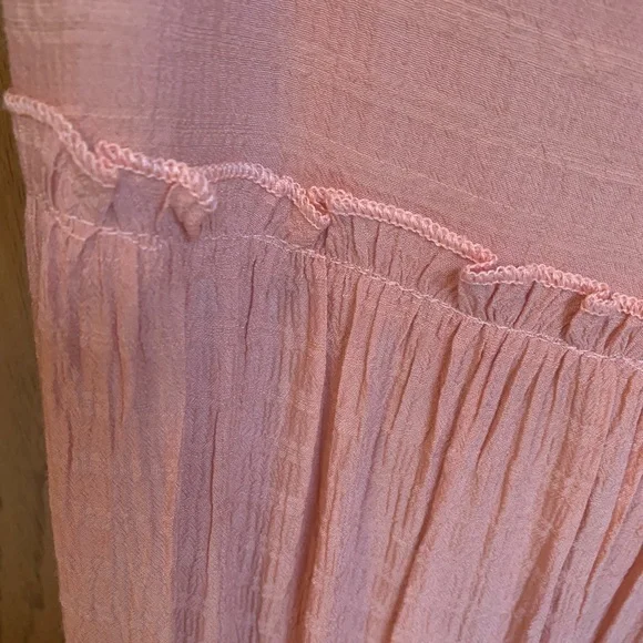 Light Pink Sleeveless Tiered Maxi Dress - Picture 7 of 7